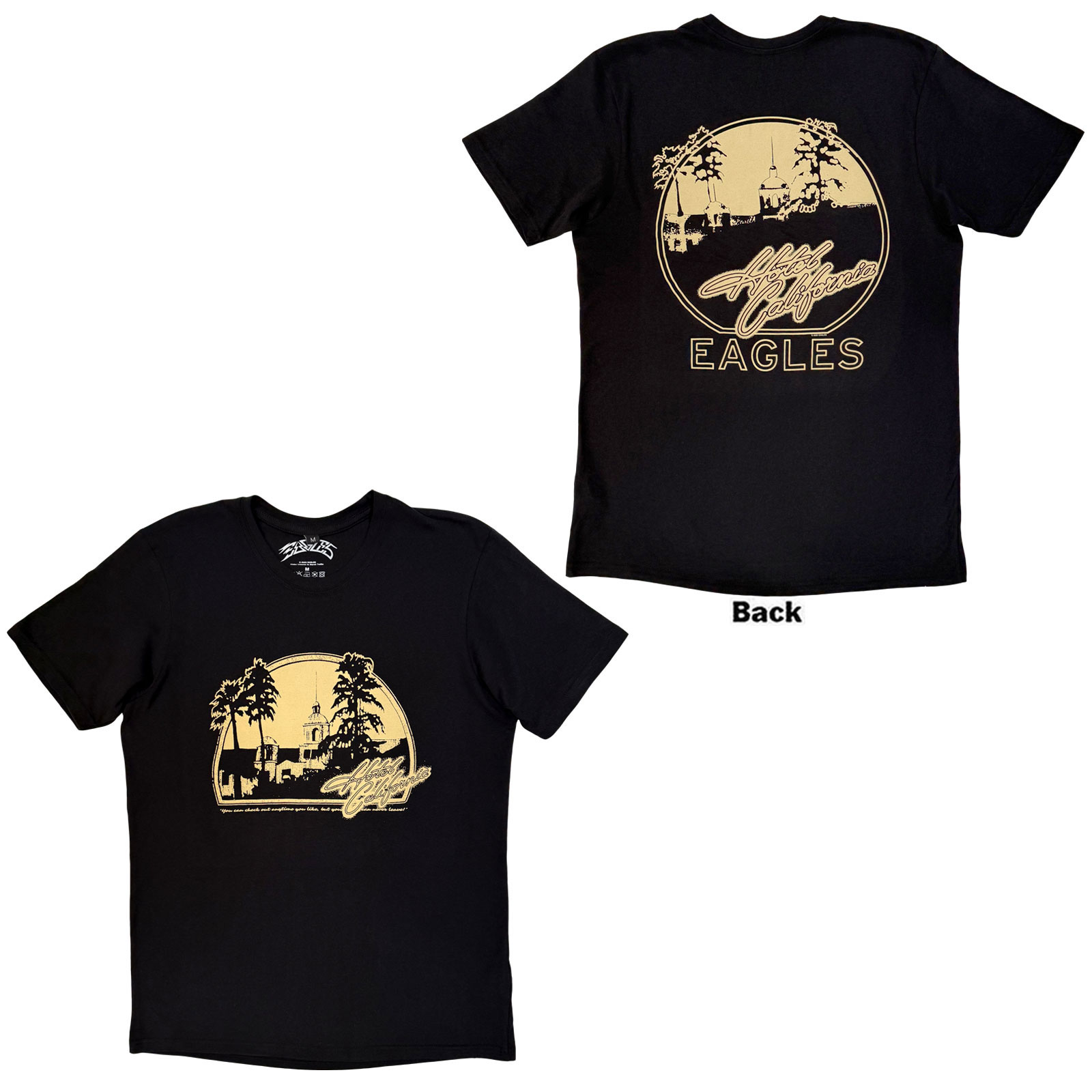 Tričko Eagles - Hotel California, Unisex,Čierna,XXL