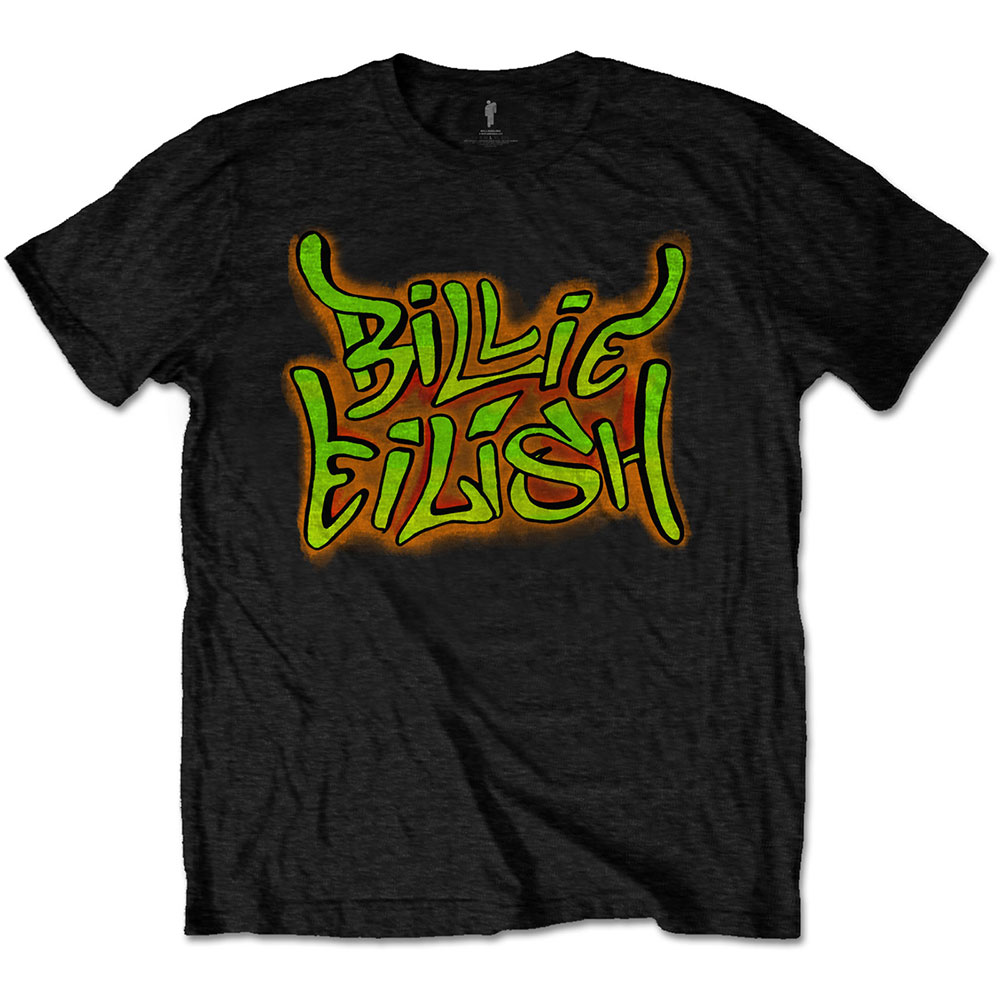 Tričko Billie Eilish - Graffiti, Unisex,Čierna,L