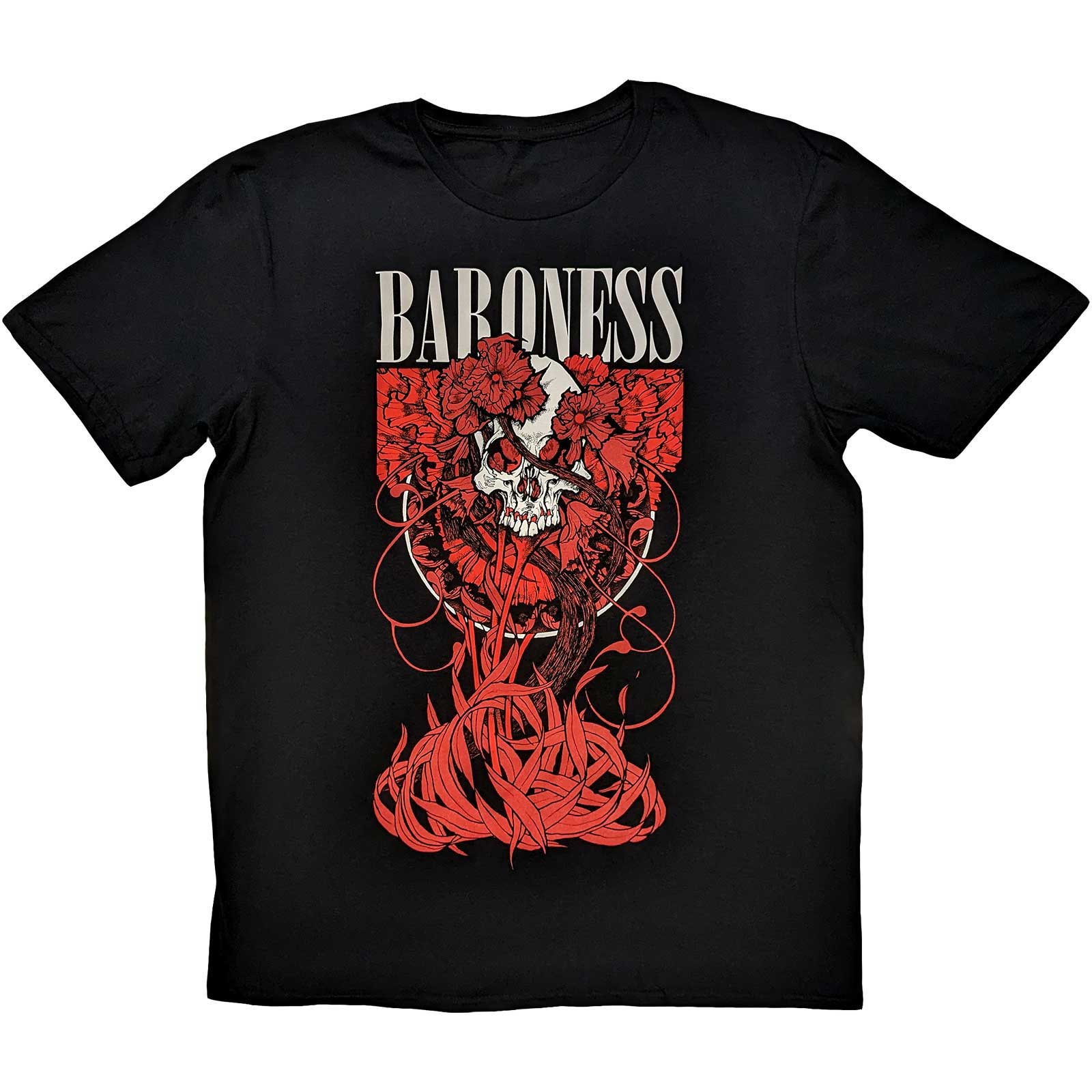 Tričko Baroness - Fleur Skull, Unisex,Čierna,XXL