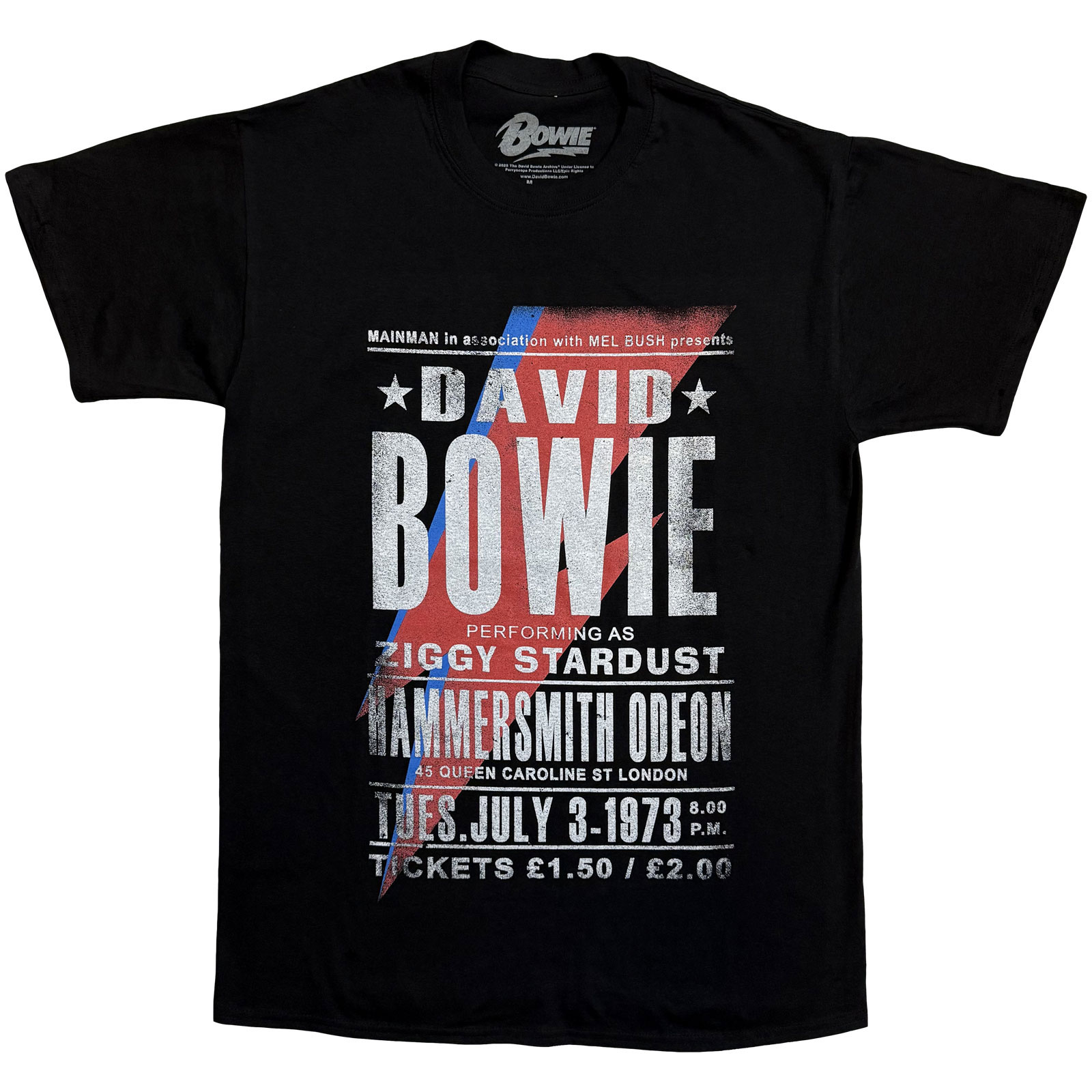 Tričko David Bowie - Hammersmith Odeon, Unisex,Čierna,XXL