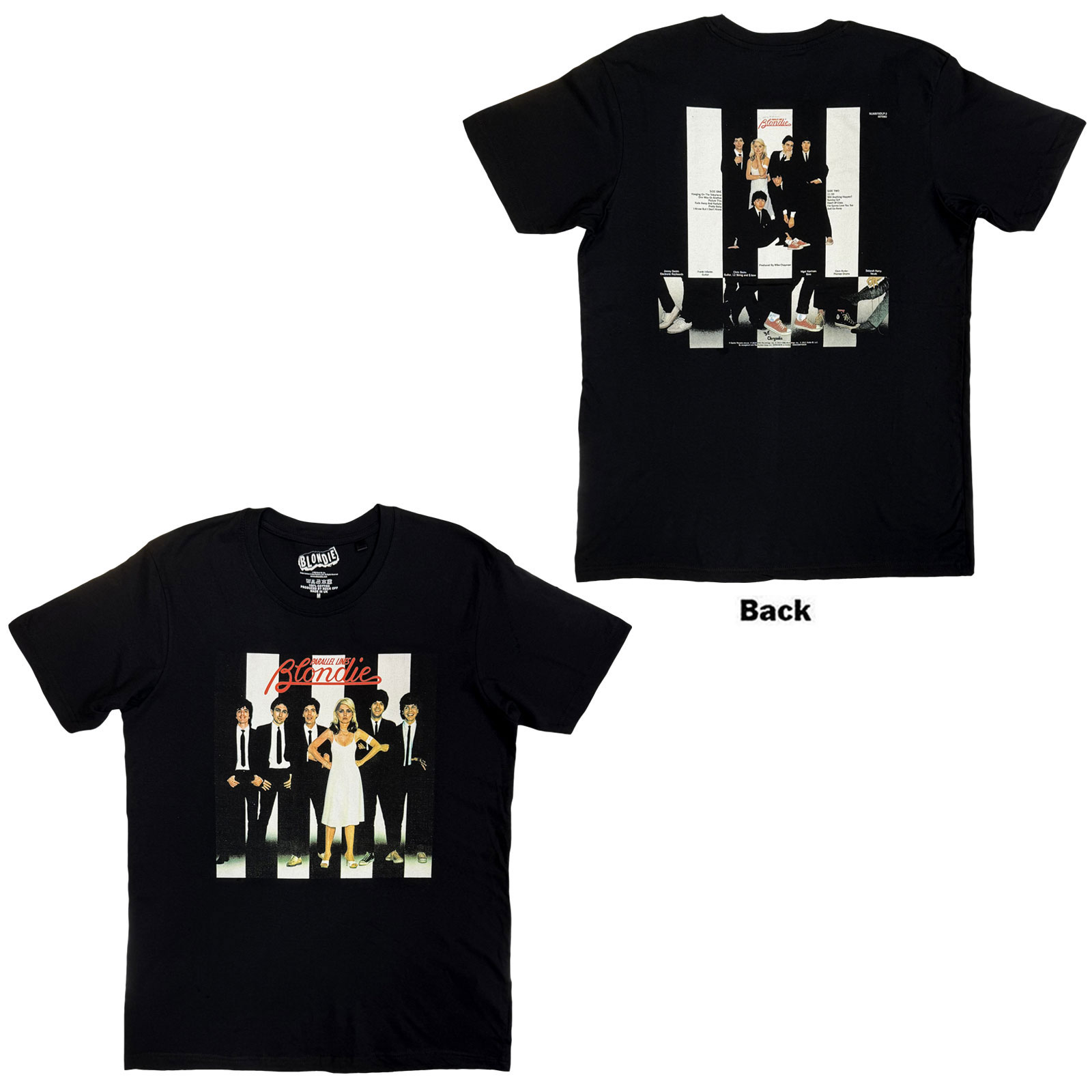 Tričko Blondie - Parallel Lines, Unisex,Čierna,XXL