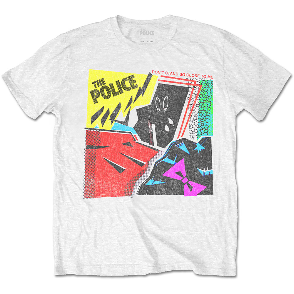 Tričko The Police - Don't Stand, Unisex,Biela,XXL