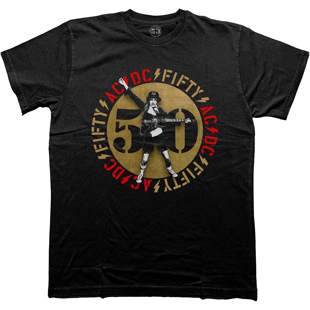 Tričko AC/DC - Gold Emblem, Unisex,Čierna,XXL