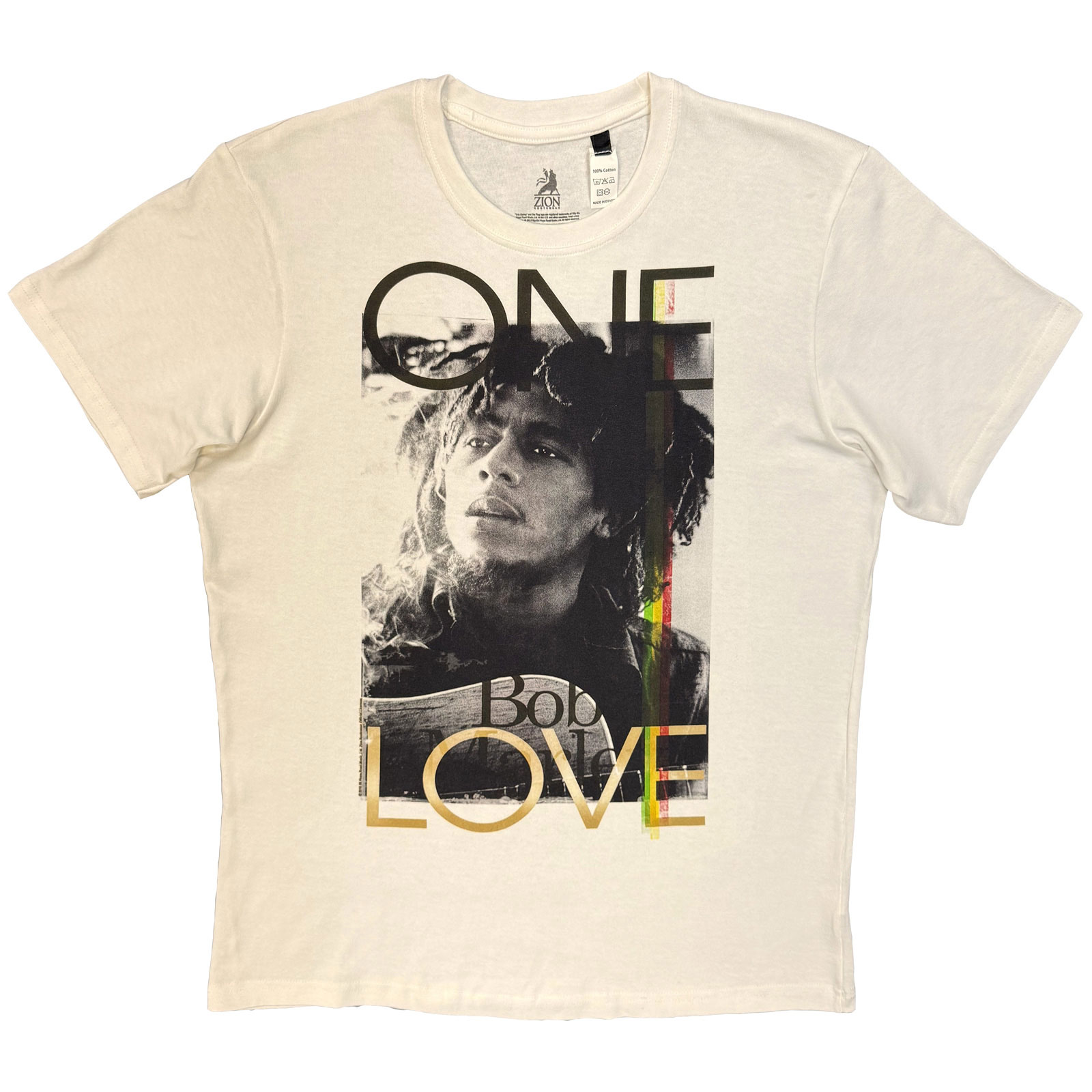 Tričko Bob Marley - One Love, Unisex,Natural,XXL
