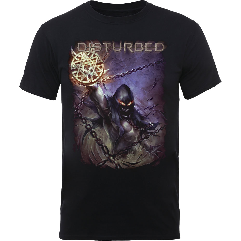 Tričko DISTURBED - Vortex Colours, Unisex,Čierna,XL