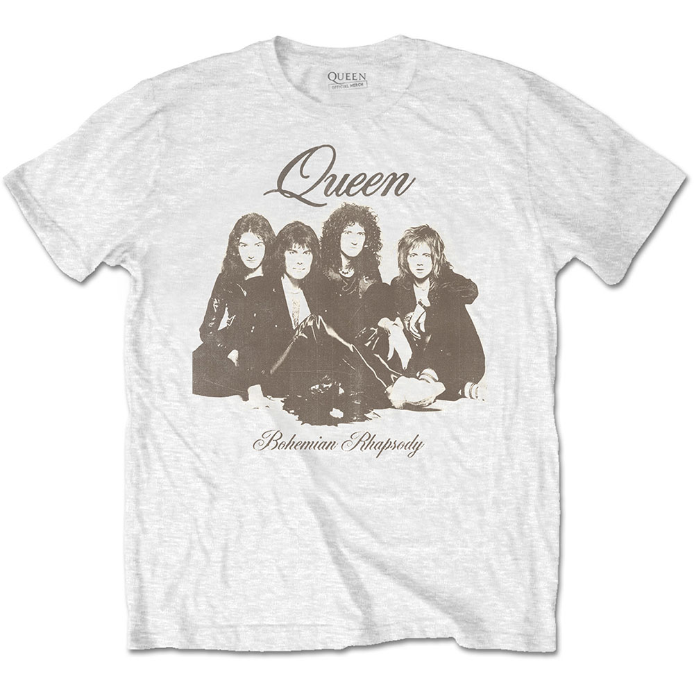 Tričko Queen - Bo Rhap Portrait, Unisex,Biela,XXL