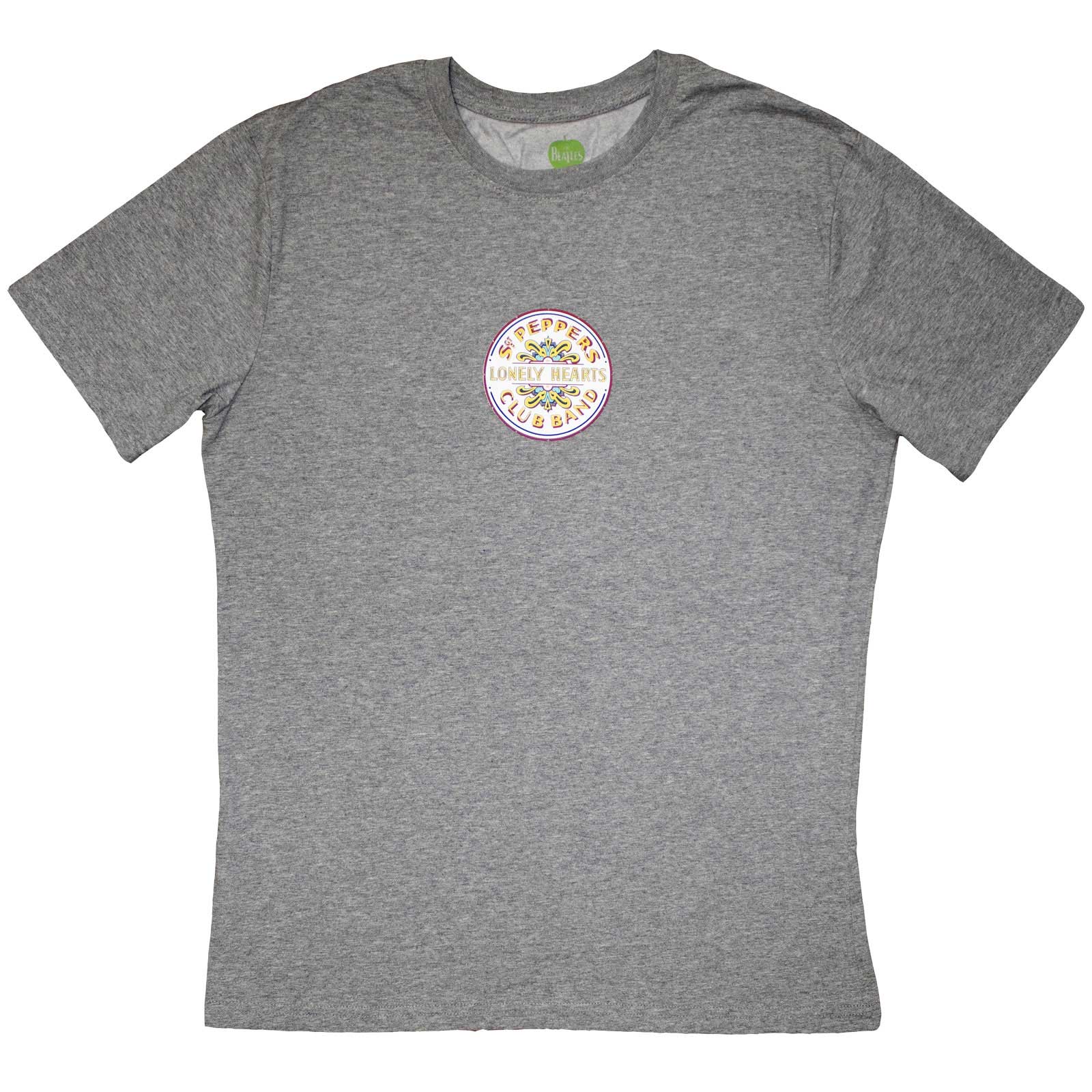 Tričko The Beatles - Mini Sgt Pepper Drum, Unisex,Šedá,XXL