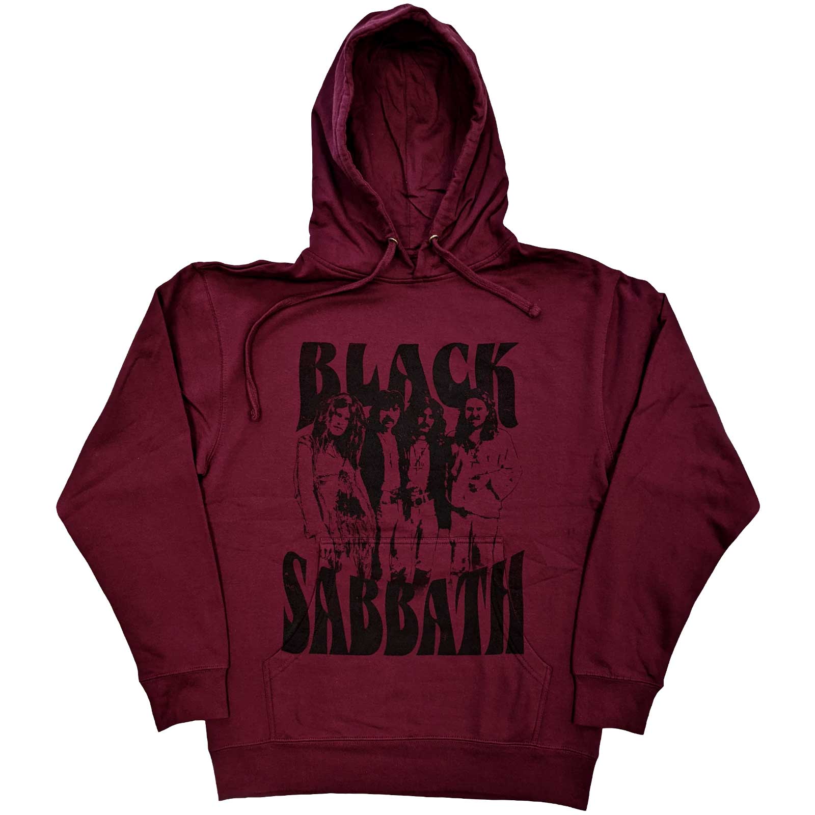 Mikina Black Sabbath - Band and Logo, Unisex,Červená,XL