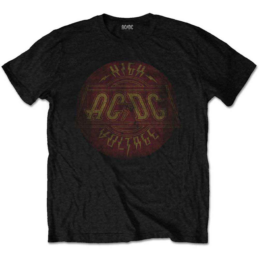 Tričko AC/DC - High Voltage Vintage, Unisex,Čierna,M