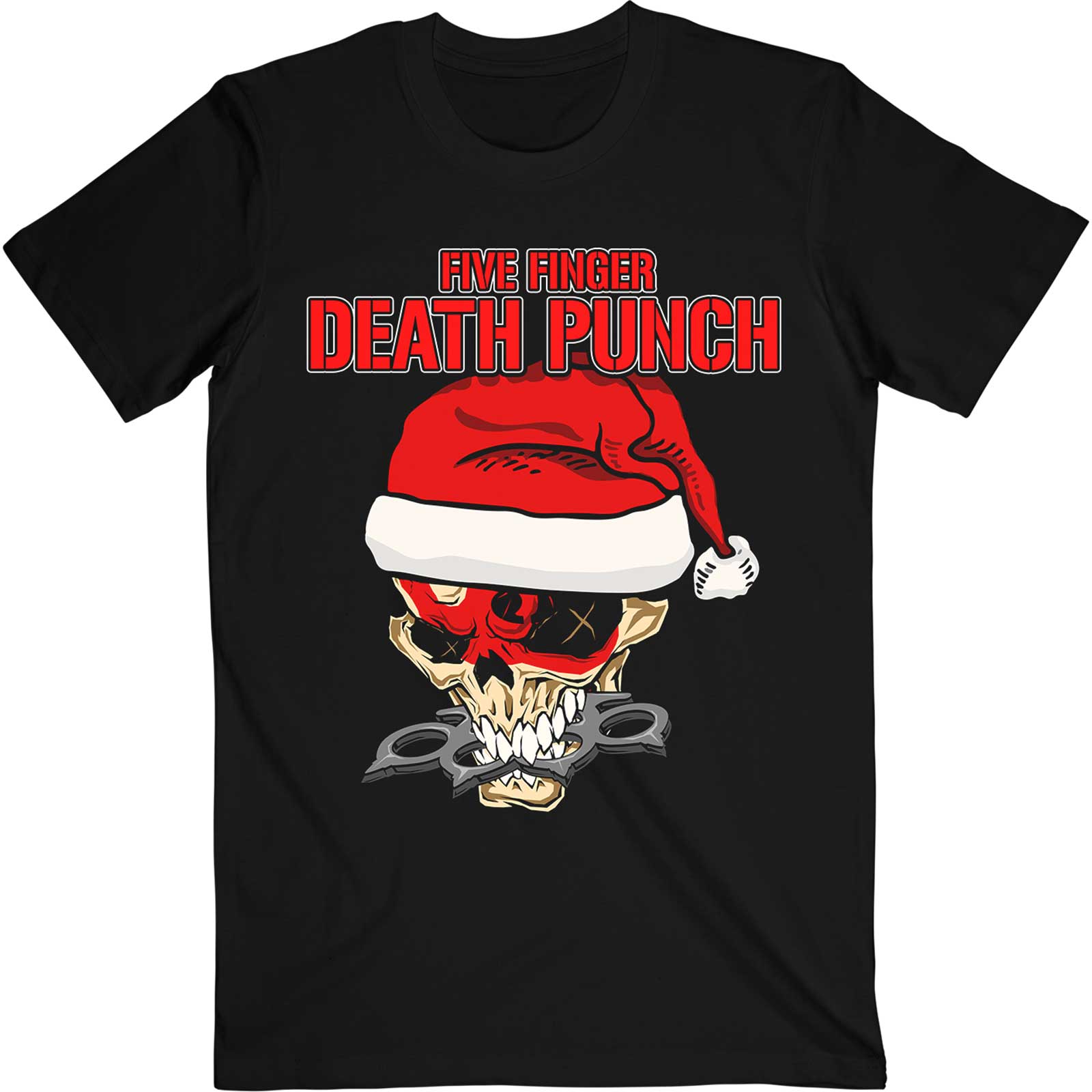 Tričko Five Finger Death Punch - Santa Knucklehead, Unisex,Čierna,XL
