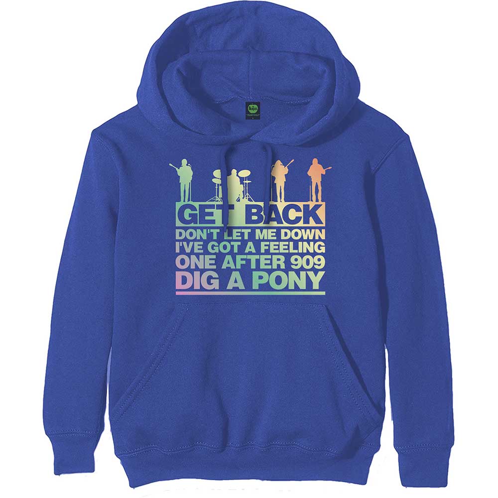 Mikina The Beatles - Get Back Gradient, Unisex,Modrá,XXL