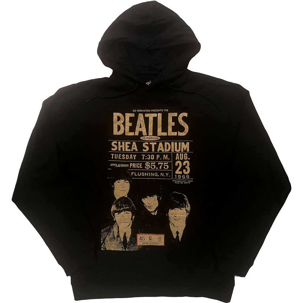 Mikina The Beatles - Shea '66, Unisex,Čierna,XXL