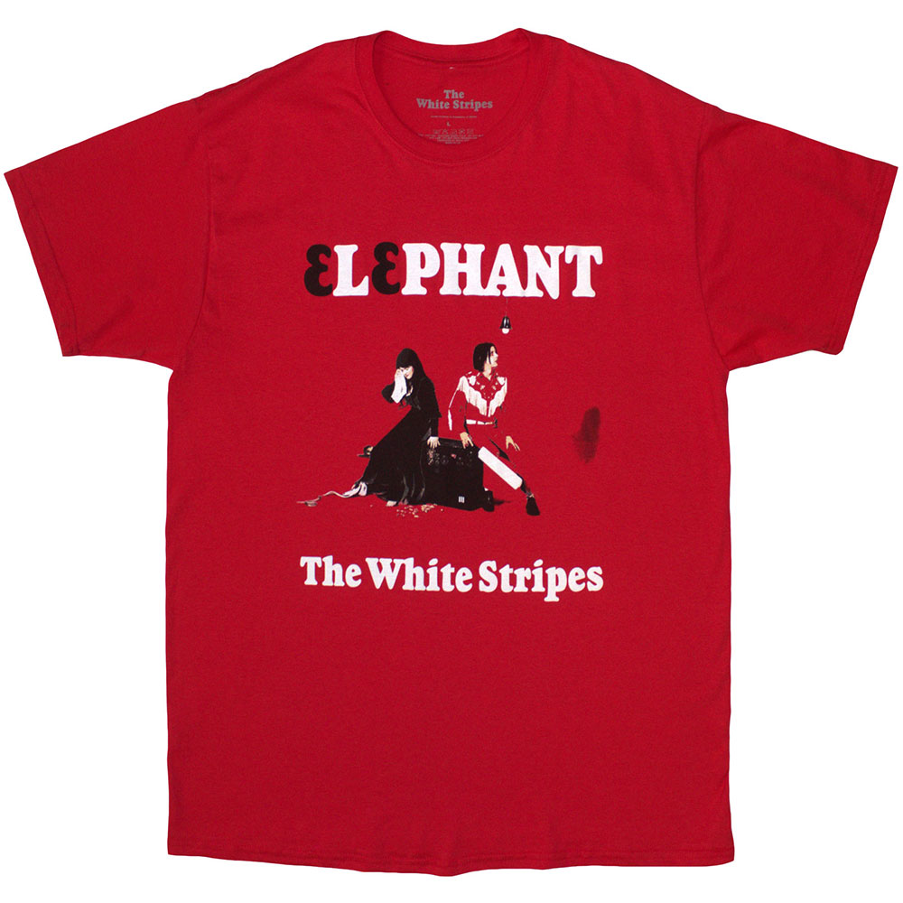 Tričko The White Stripes - Elephant, Unisex,Červená,XXL