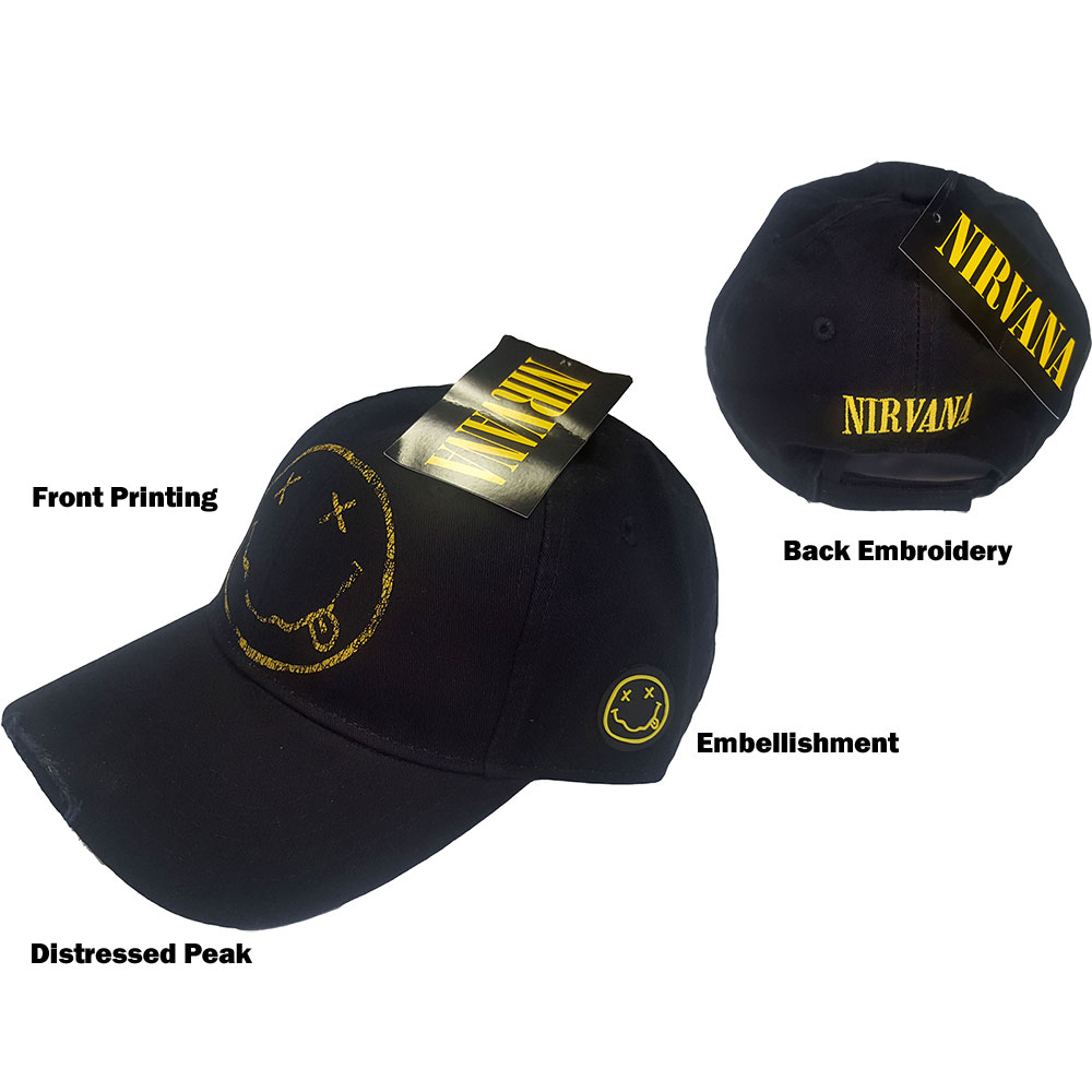 Šiltovka Nirvana - Smiley, Unisex,Čierna,Univerzálna