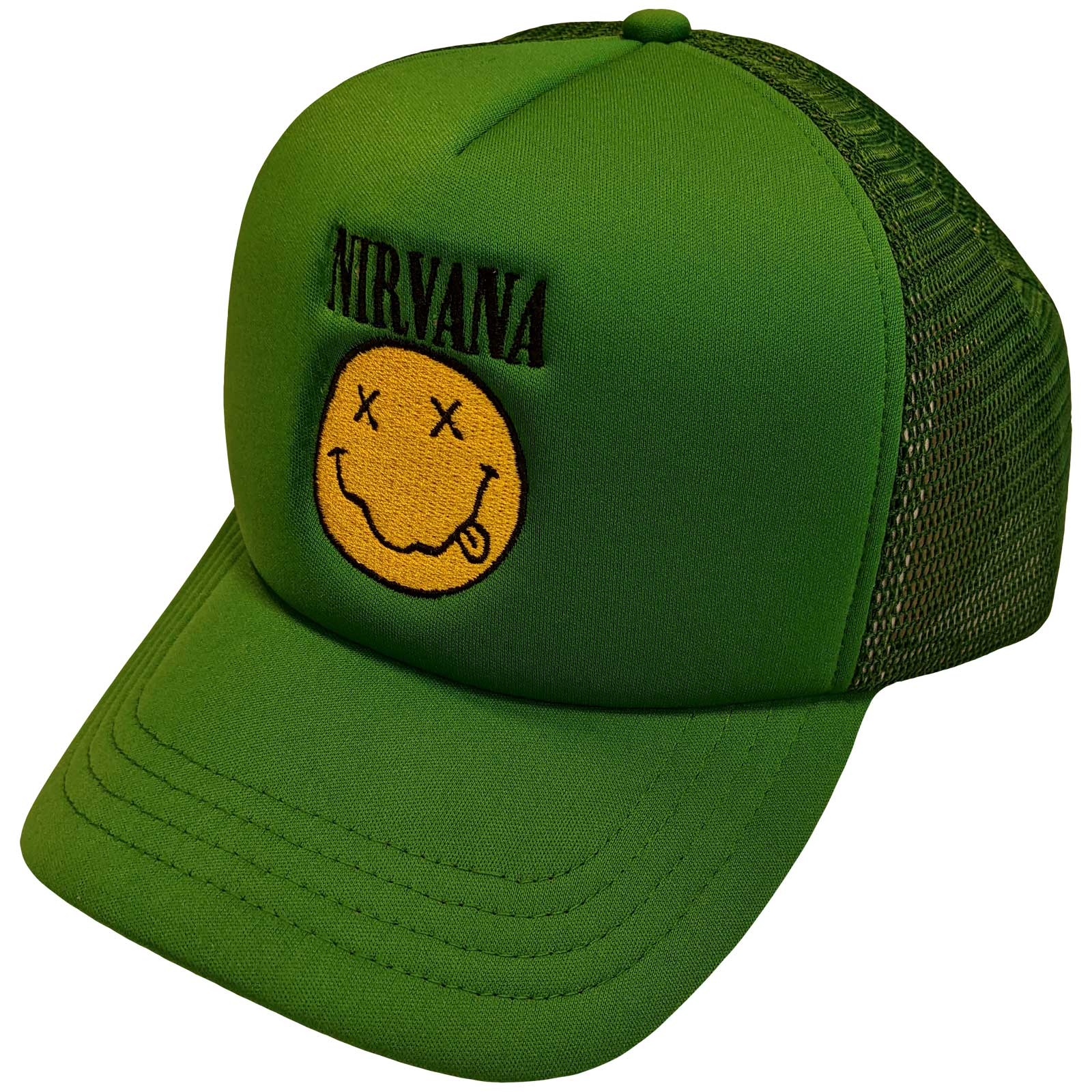 Šiltovka Nirvana - Logo & Smiley, Unisex,Zelená,Univerzálna
