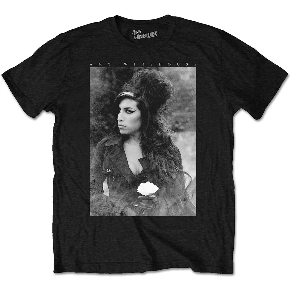 Tričko Amy Winehouse - Flower Portrait, Unisex,Čierna,XXL