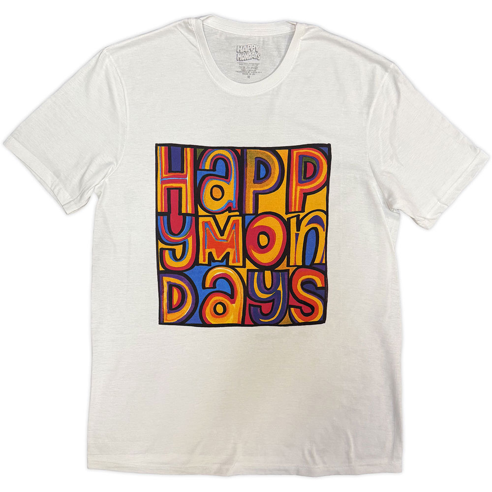 Tričko Happy Mondays - Greatest Hits, Unisex,Biela,XXL