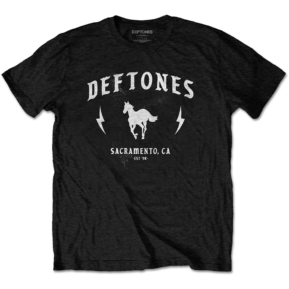 Tričko Deftones - Electric Pony, Unisex,Čierna,XXL