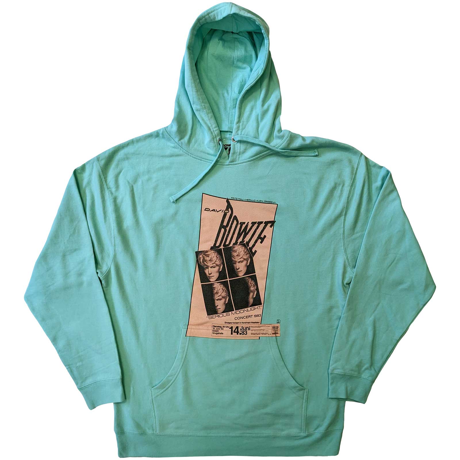 Mikina David Bowie - Concert '83, Unisex,Zelená,XXL