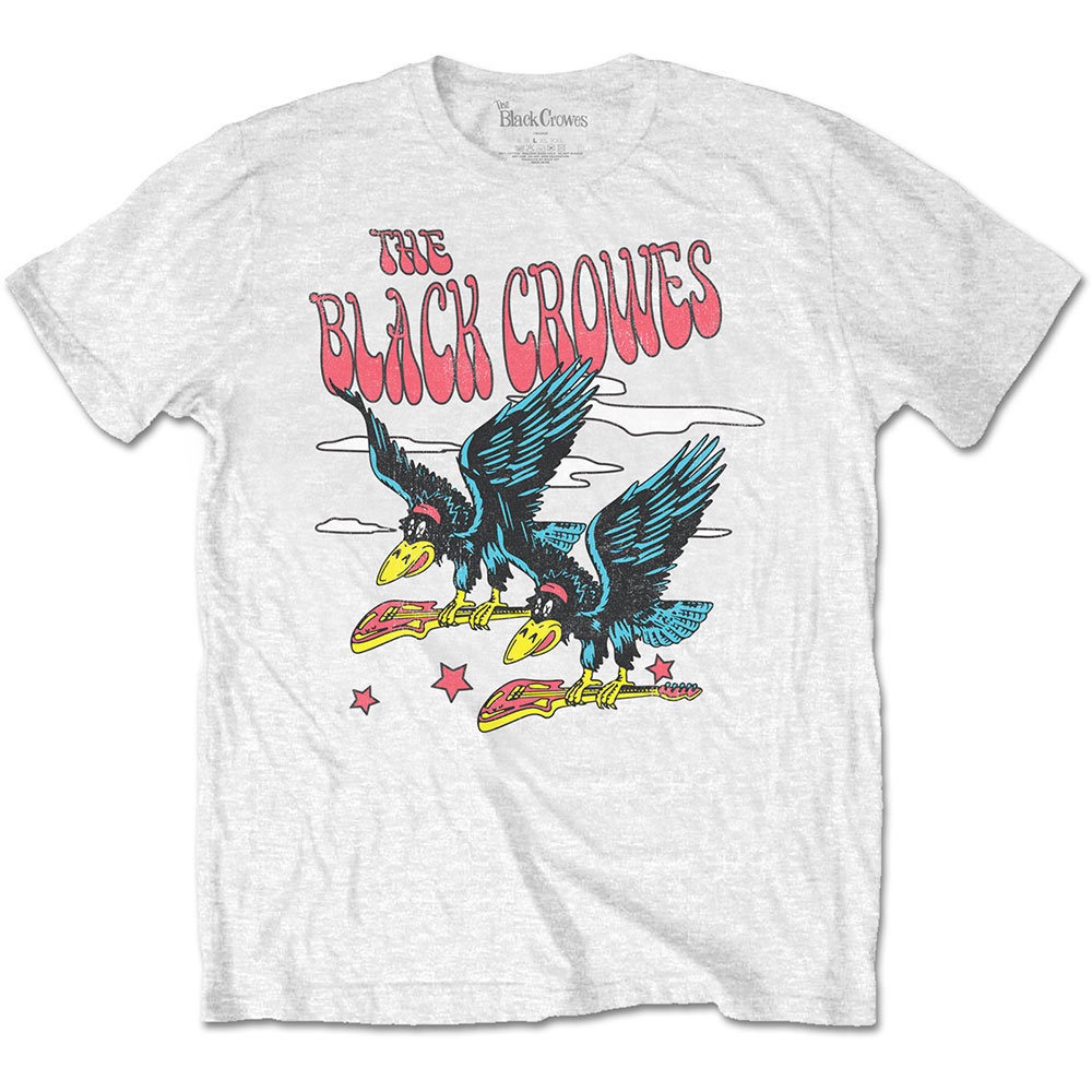 Tričko The Black Crowes - Flying Crowes, Unisex,Biela,XXL