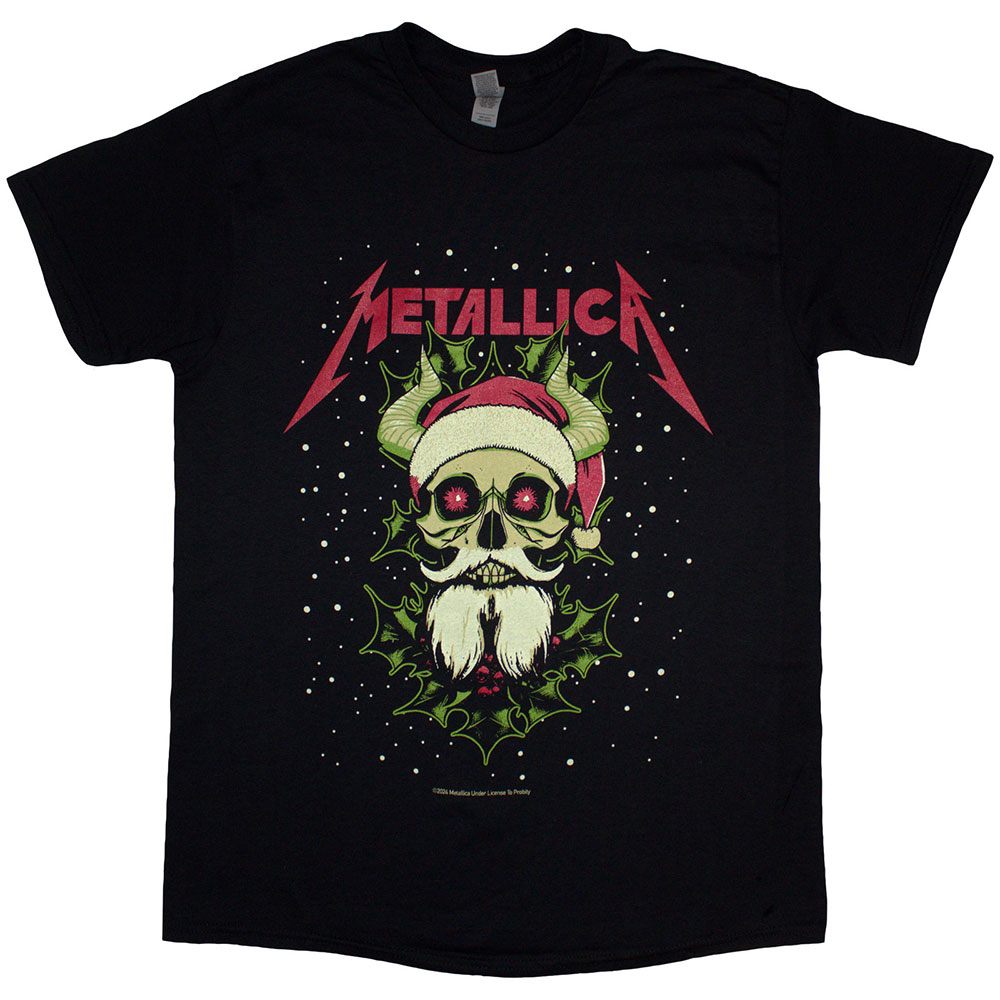 Tričko Metallica - Santa Horns, Unisex,Čierna,XL