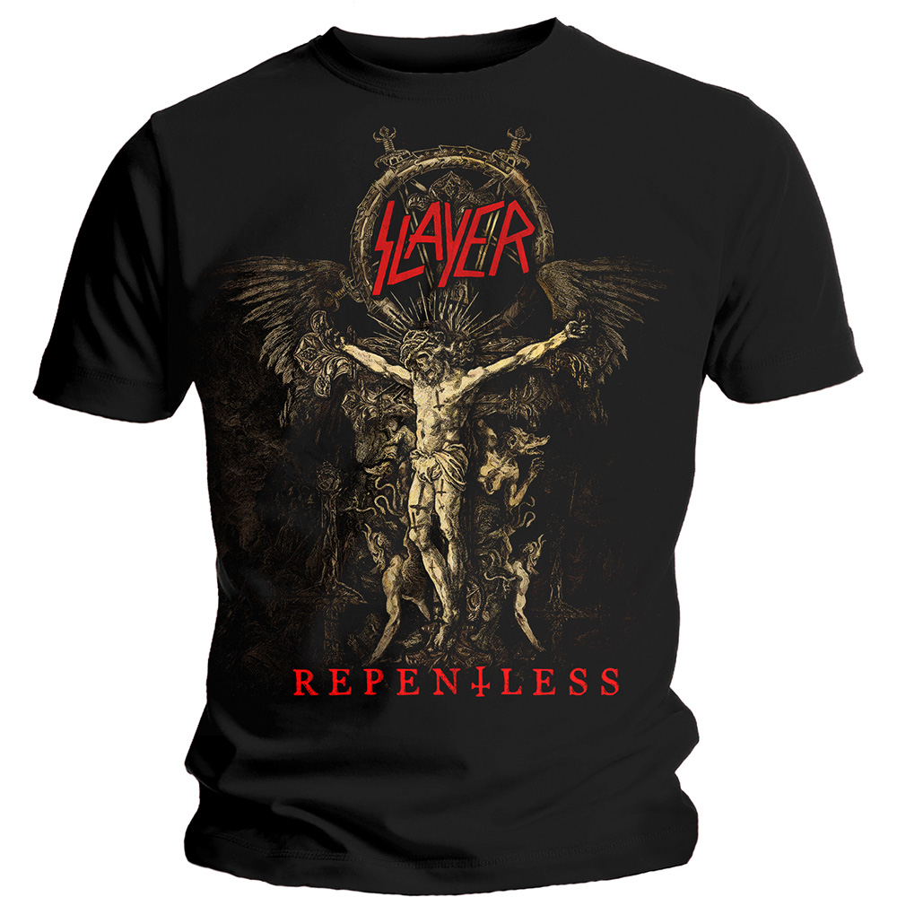 Tričko Slayer - Cruciform Skeletal, Unisex,Čierna,XL