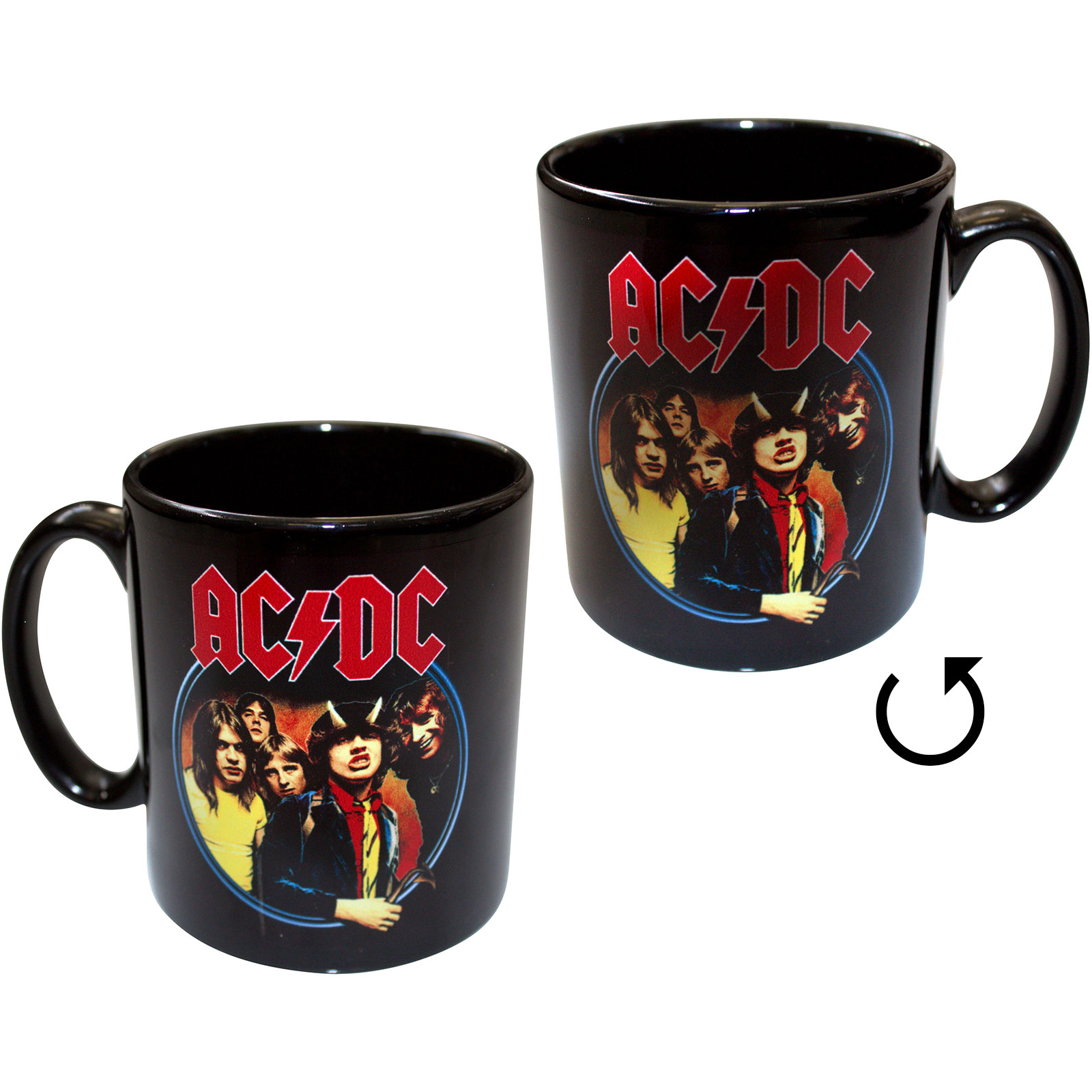 Hrnček AC/DC - Devil Angus, Čierna,Univerzálna