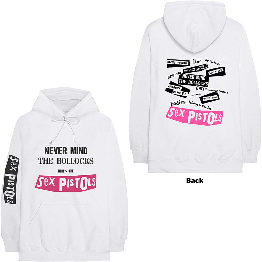 Mikina Sex Pistols - Never Mind The Bollocks, Unisex,Biela,S