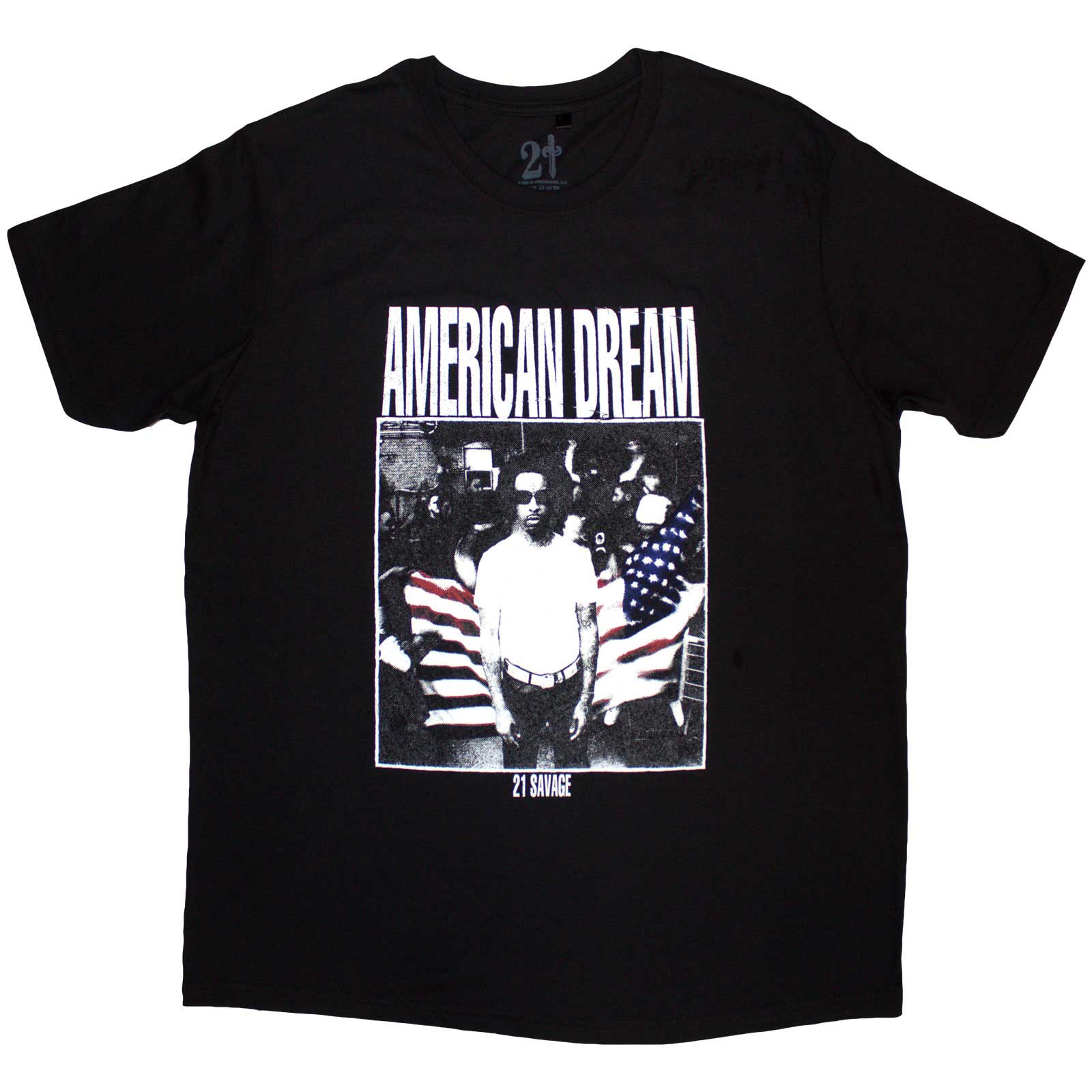 Tričko 21 Savage - American Dream, Unisex,Čierna,XXL