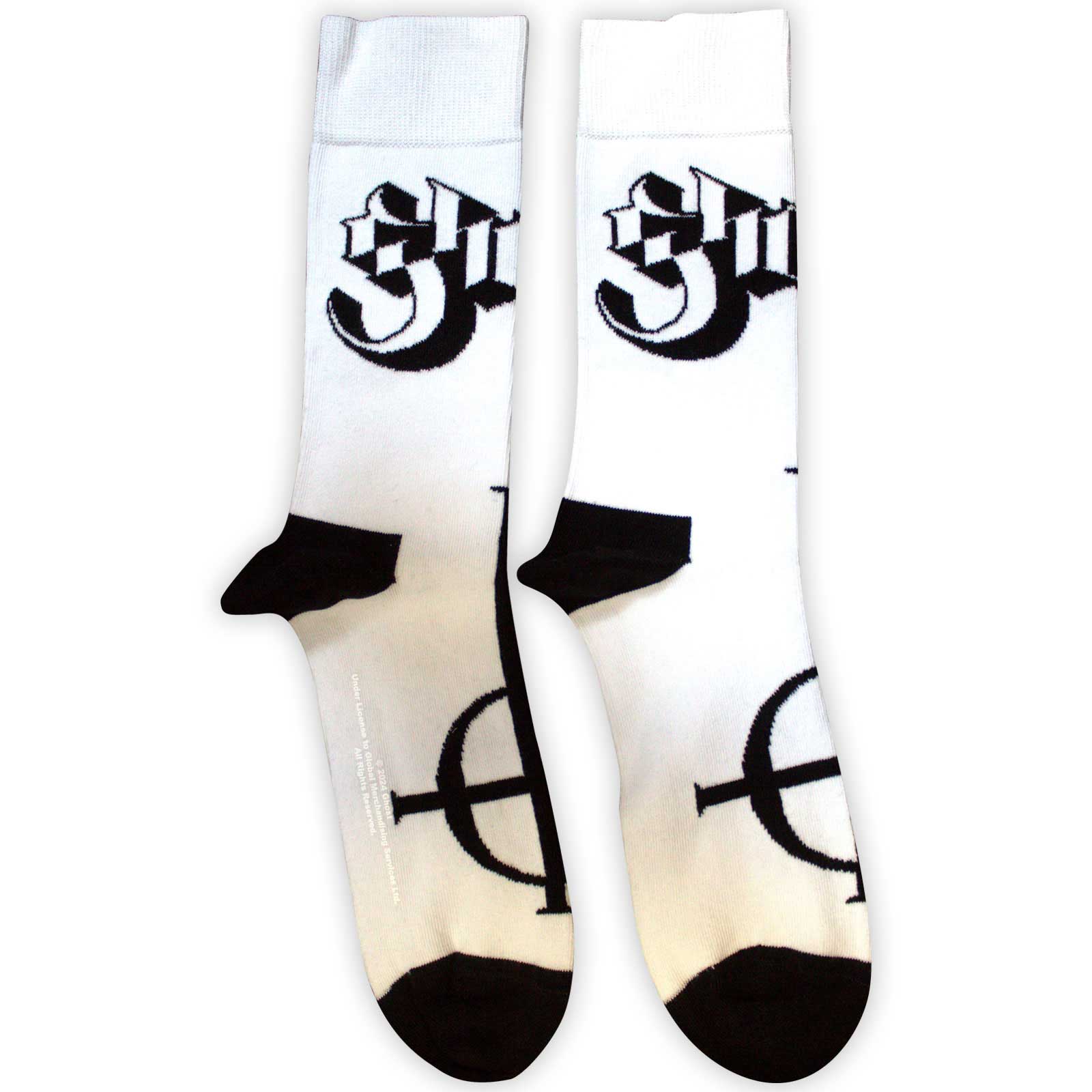 Ponožky Ghost - Symbol Mono, Unisex,Biela,UK 7 - 11