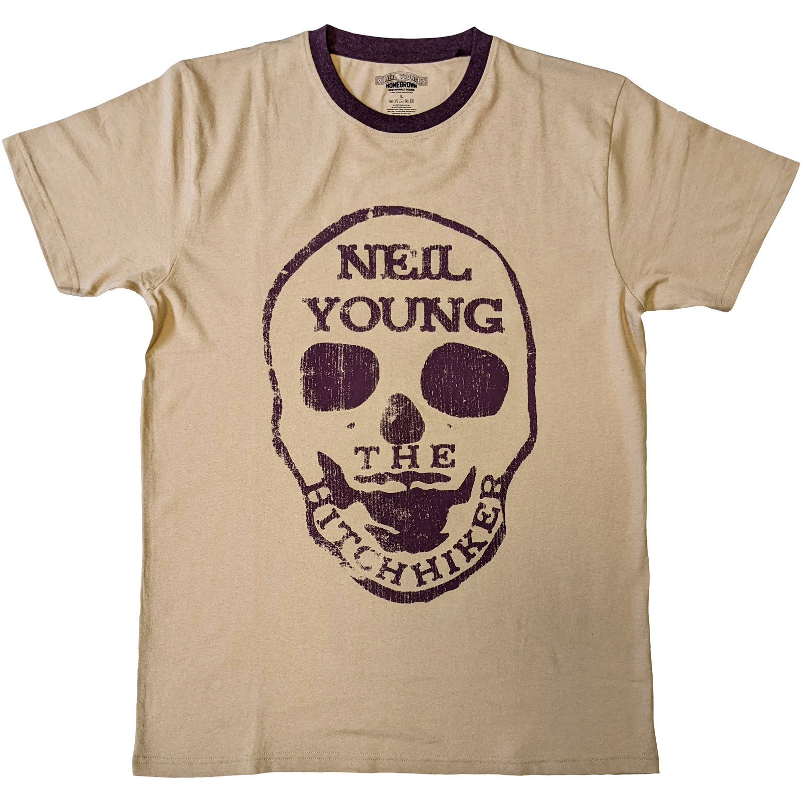 Tričko Neil Young - Hitchhiker, Unisex,Natural,XXL