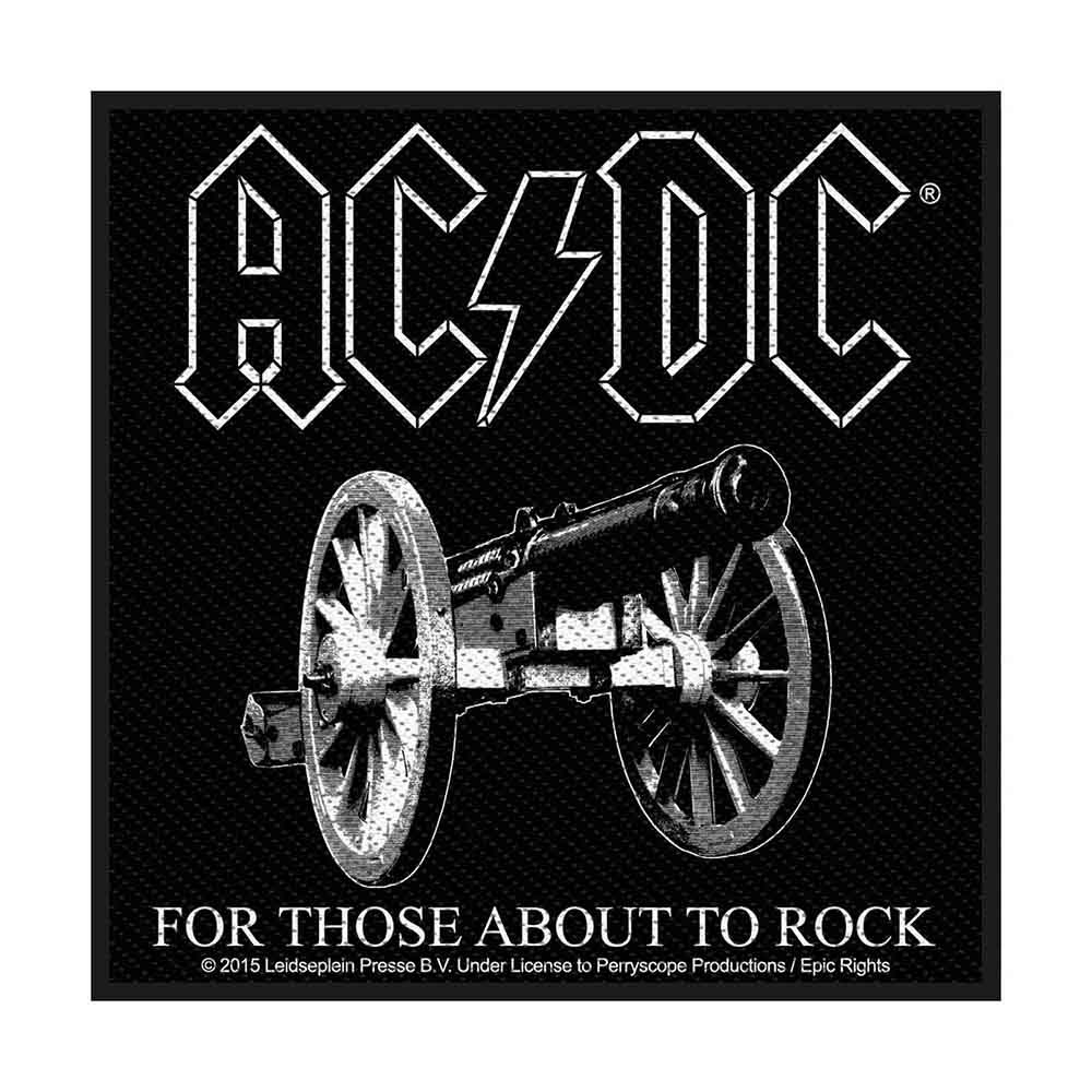 Nažehlovačka AC/DC - For Those About To Rock, Čierna,Univerzálna
