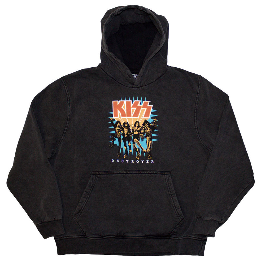 Mikina Kiss - Destroyer 3D Logo, Unisex,Šedá,XXL