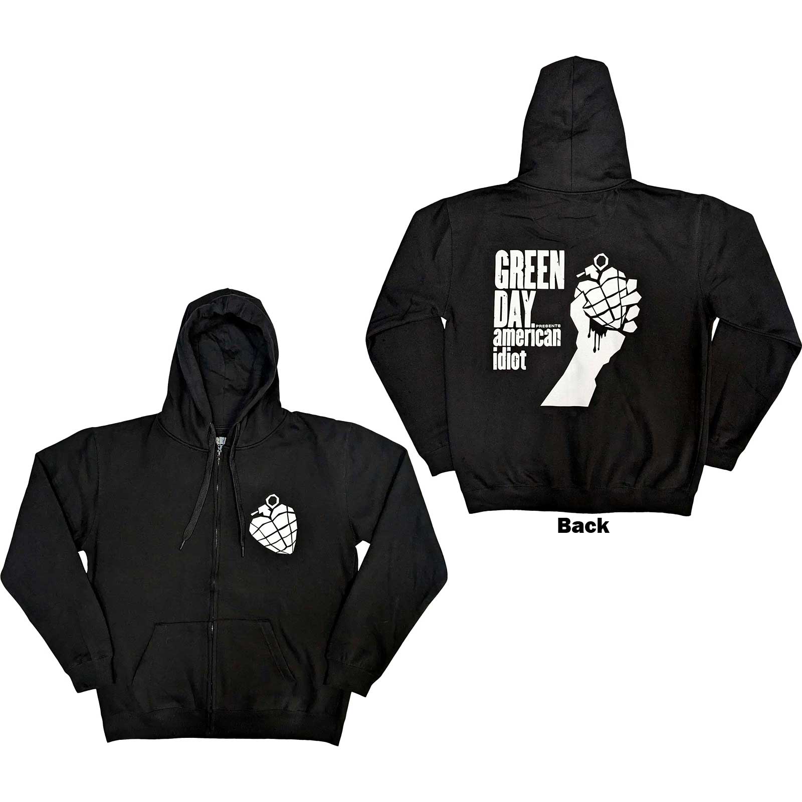 Mikina na zips Green Day - American Idiot The Musical, Unisex,Čierna,XXL