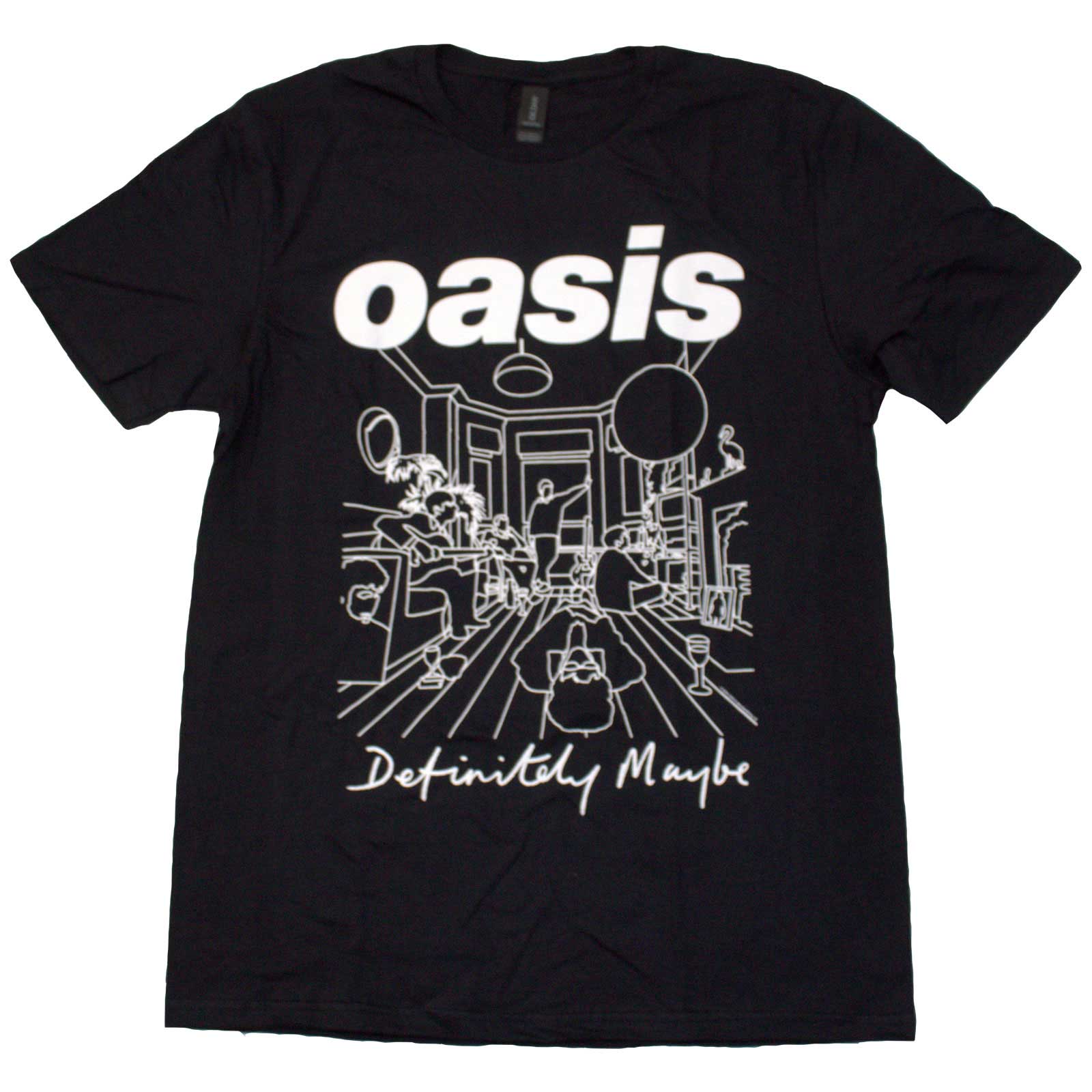 Tričko Oasis - Definitely Maybe Line Drawing, Unisex,Čierna,S
