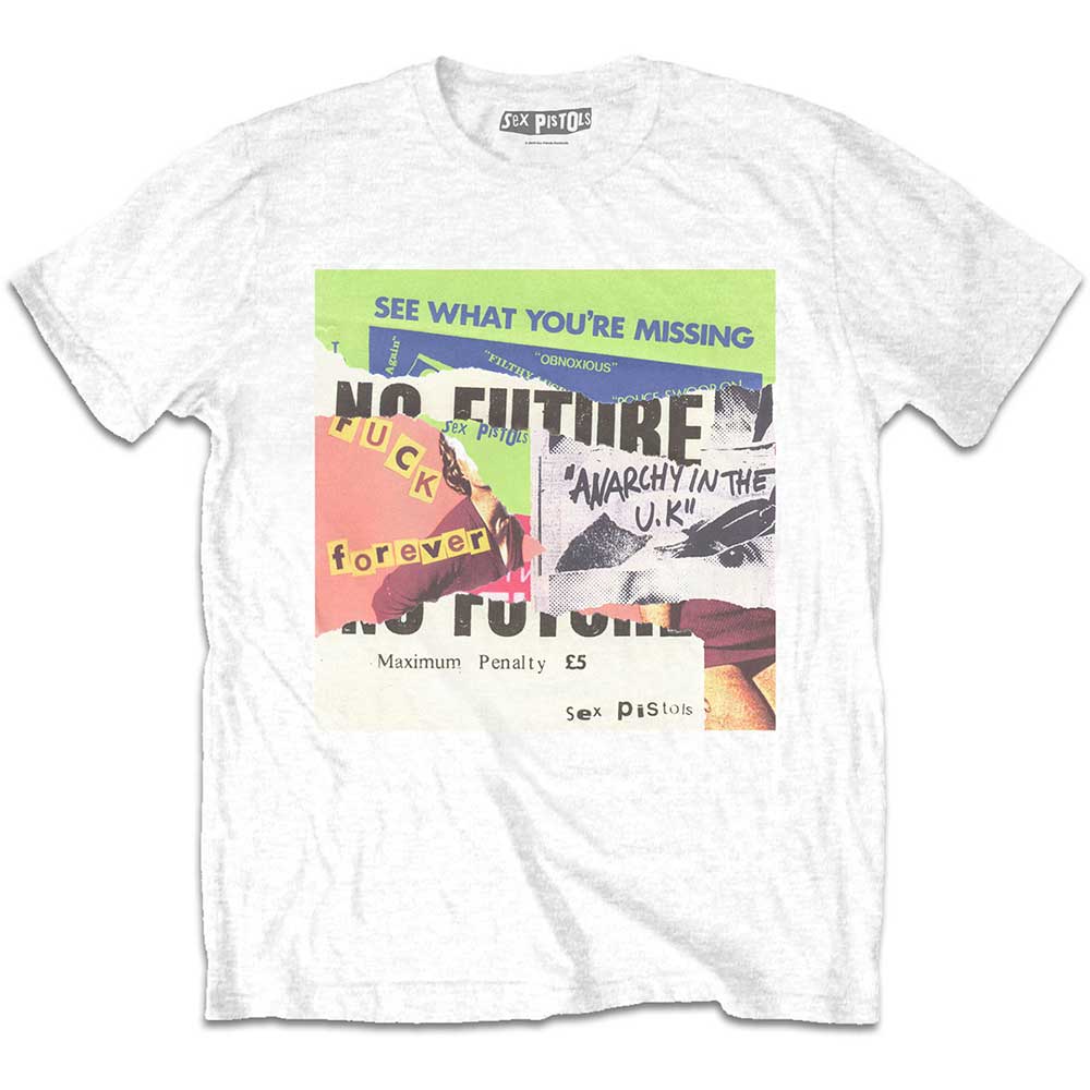 Tričko Sex Pistols - Collage, Unisex,Biela,XXL