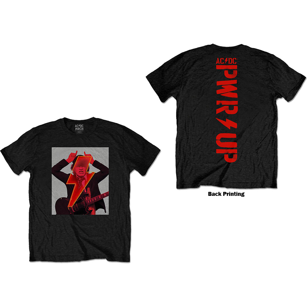 Tričko AC/DC - Angus Finger Horns, Unisex,Čierna,XXL