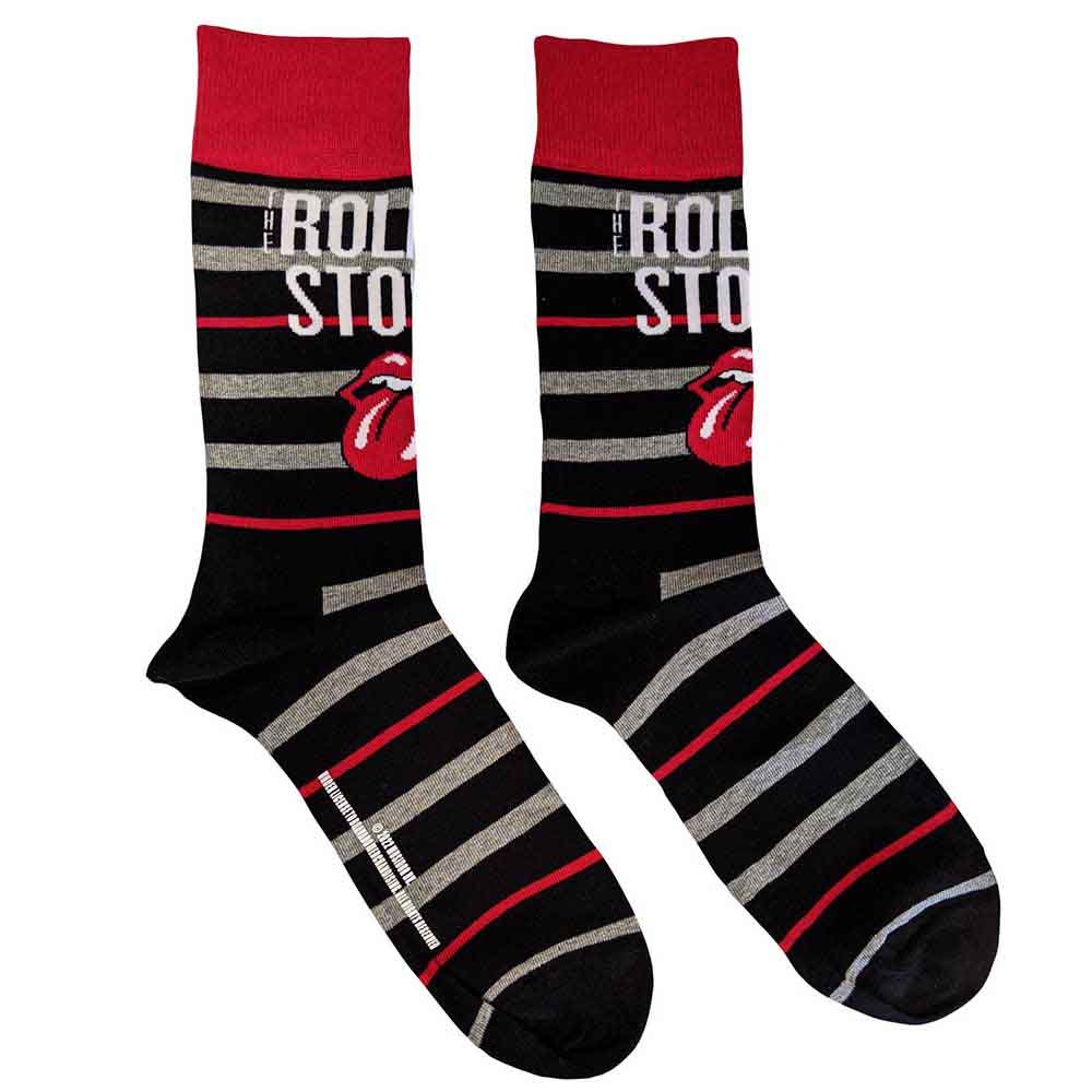 Ponožky The Rolling Stones - Logo & Tongue, Unisex,Čierna,UK 7 - 11