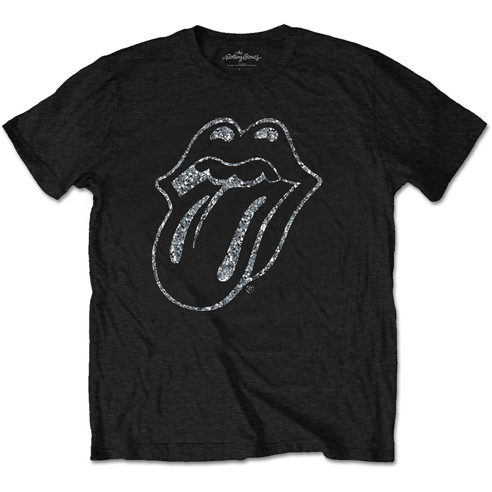 Tričko The Rolling Stones - Tongue, Unisex,Čierna,XXL
