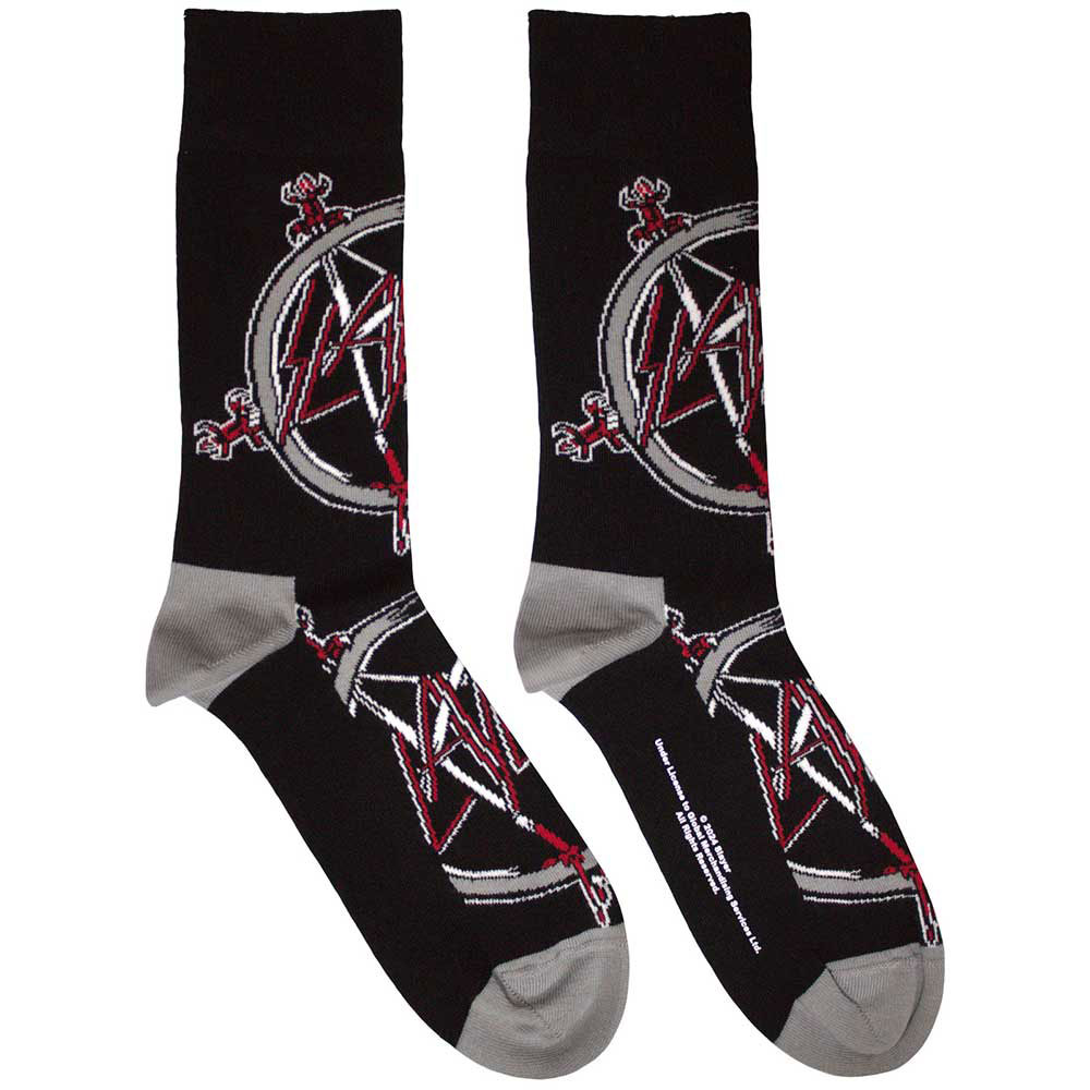 Ponožky Slayer - Pentagram, Unisex,Čierna,UK 4 - 7
