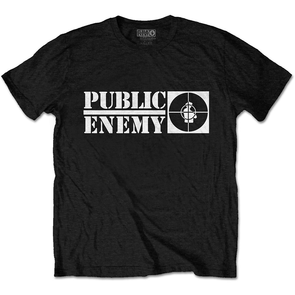 Tričko Public Enemy - Crosshairs Logo, Unisex,Čierna,XXL