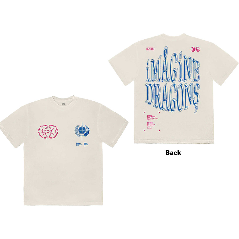 Tričko Imagine Dragons - Lyrics, Unisex,Natural,XXL
