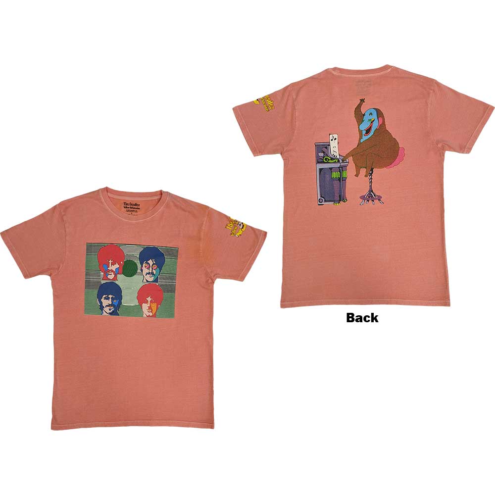 Tričko The Beatles - Yellow Submarine Magic Piano, Unisex,Ružová,XXL