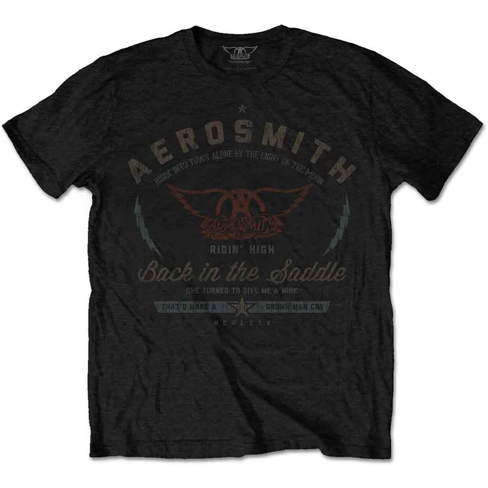 Tričko Aerosmith - Back in the Saddle, Unisex,Čierna,3XL