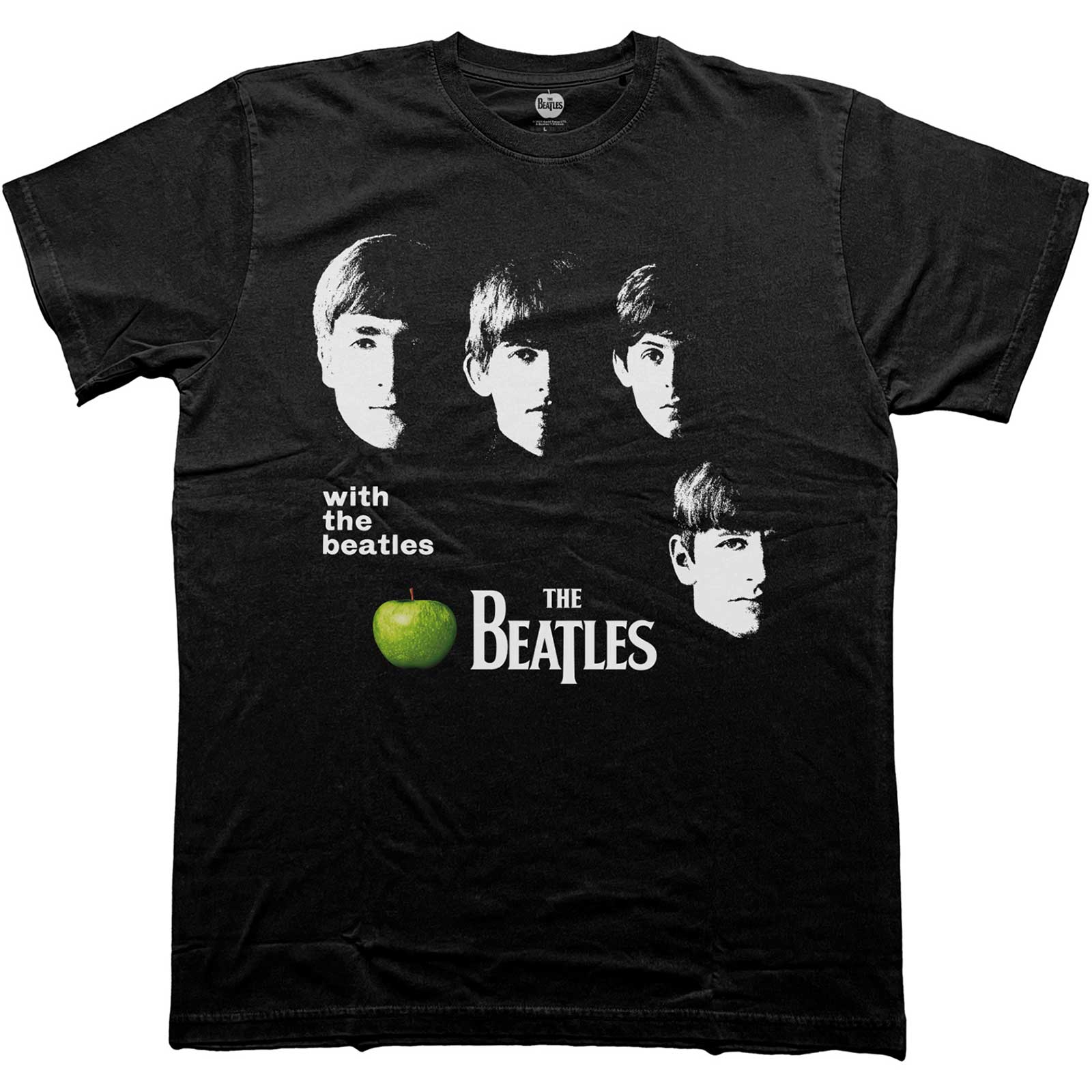 Tričko The Beatles - With The Beatles Apple, Unisex,Čierna,XXL
