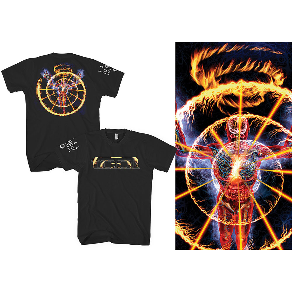 Tričko Tool - Flame Spiral, Unisex,Čierna,XXL