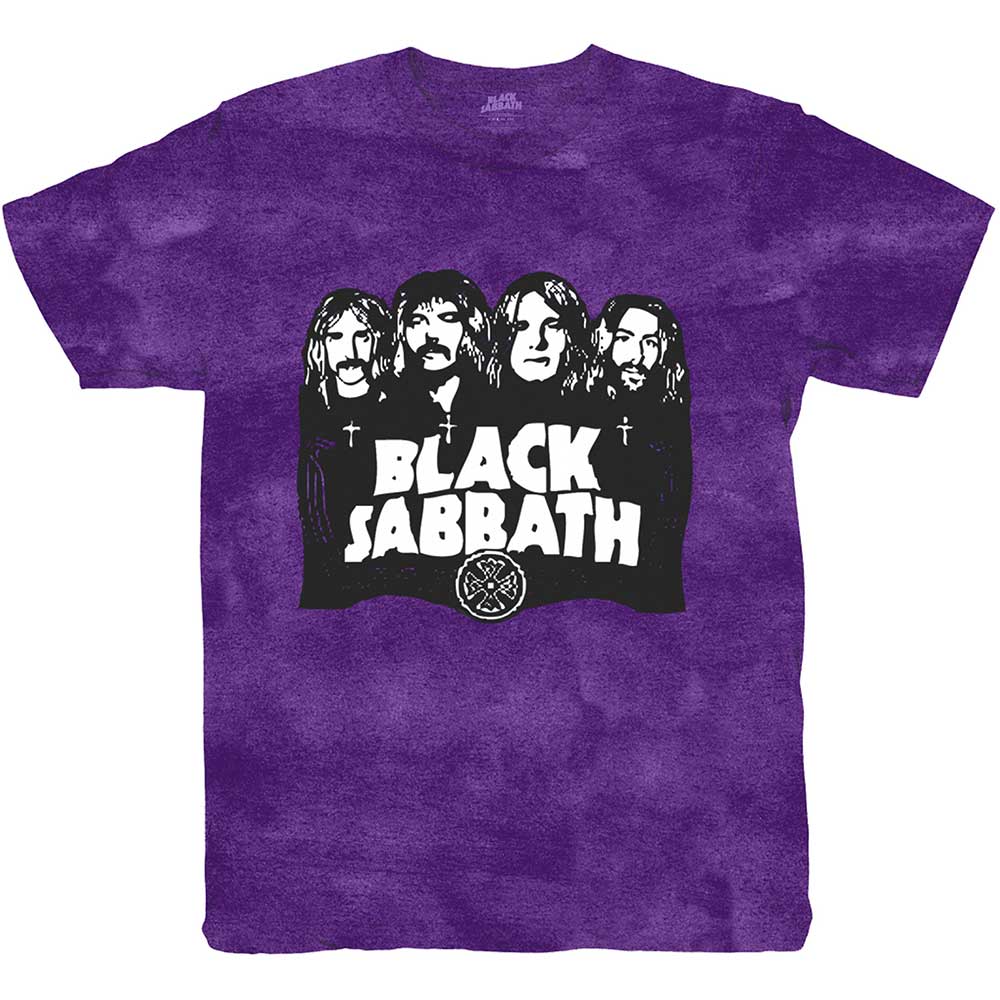 Tričko Black Sabbath - Band & Logo, Unisex,Fialová,XXL