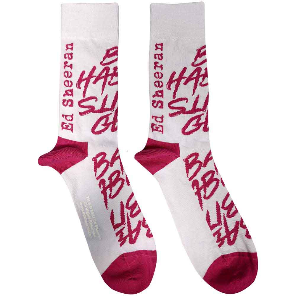 Ponožky Ed Sheeran - Bad Habits, Unisex,Biela,UK 7 - 11