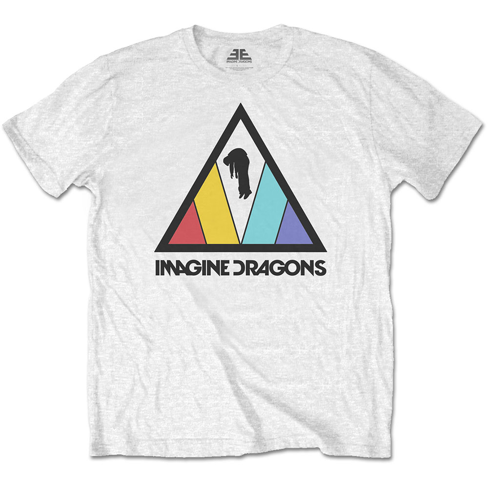 Tričko Imagine Dragons - Triangle Logo, Unisex,Biela,XXL