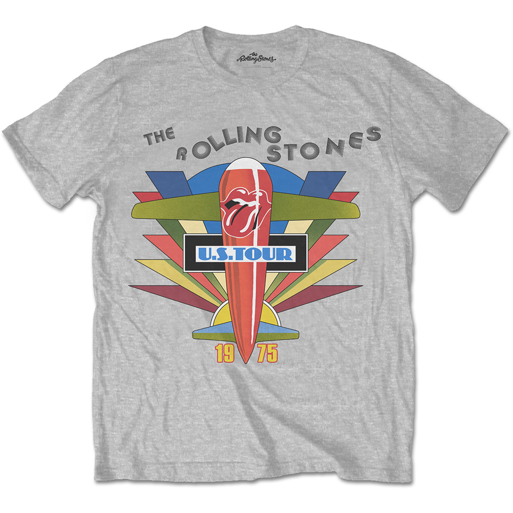 Tričko The Rolling Stones - Retro US Tour 1975, Unisex,Šedá,XXL